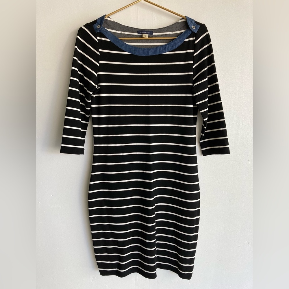 Tommy Hilfiger Black & White Striped Dress Size 8